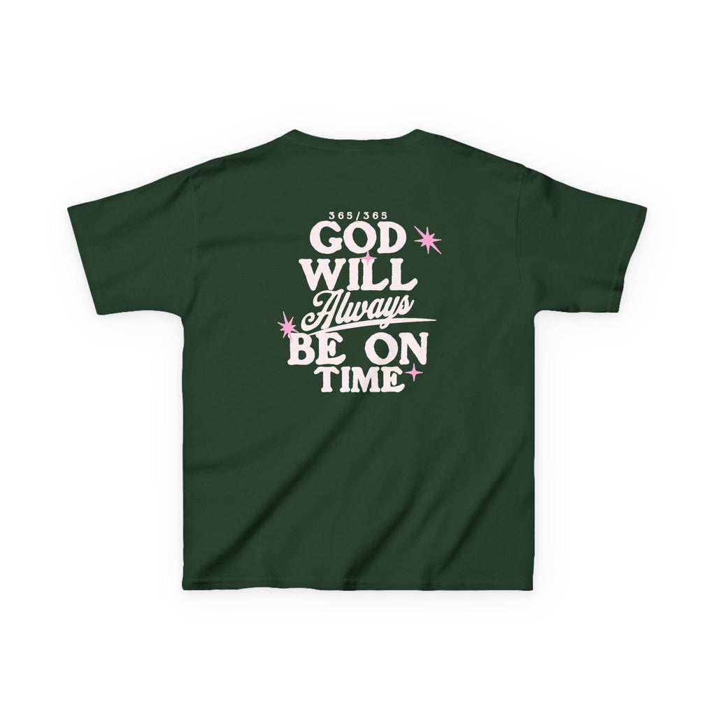 God Will Always Be on Time Youth Tee