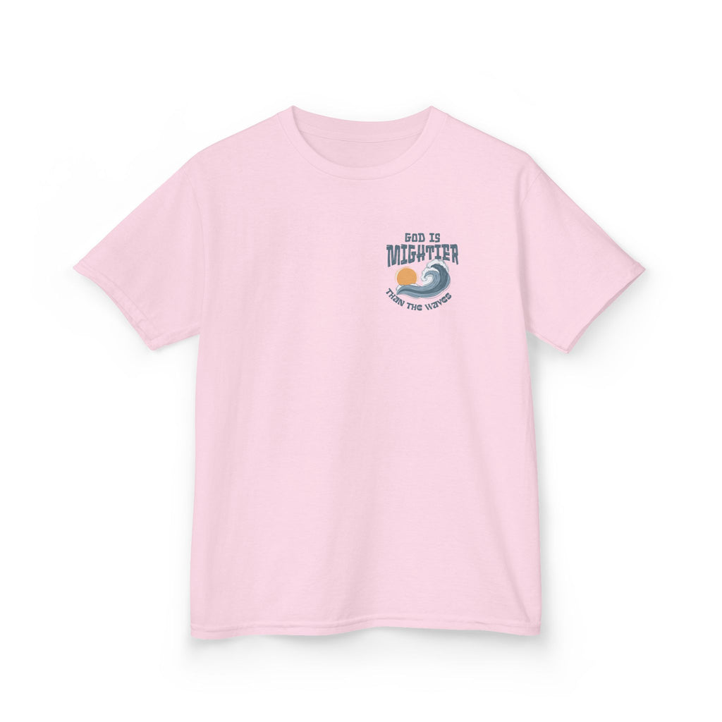 God Is Mightier Than The Waves Youth Tee