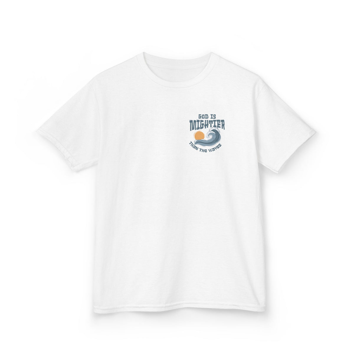 God Is Mightier Than The Waves Youth Tee