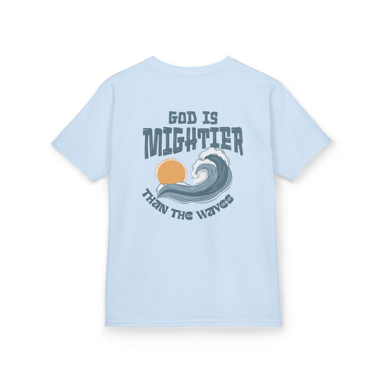 God Is Mightier Than The Waves Youth Tee