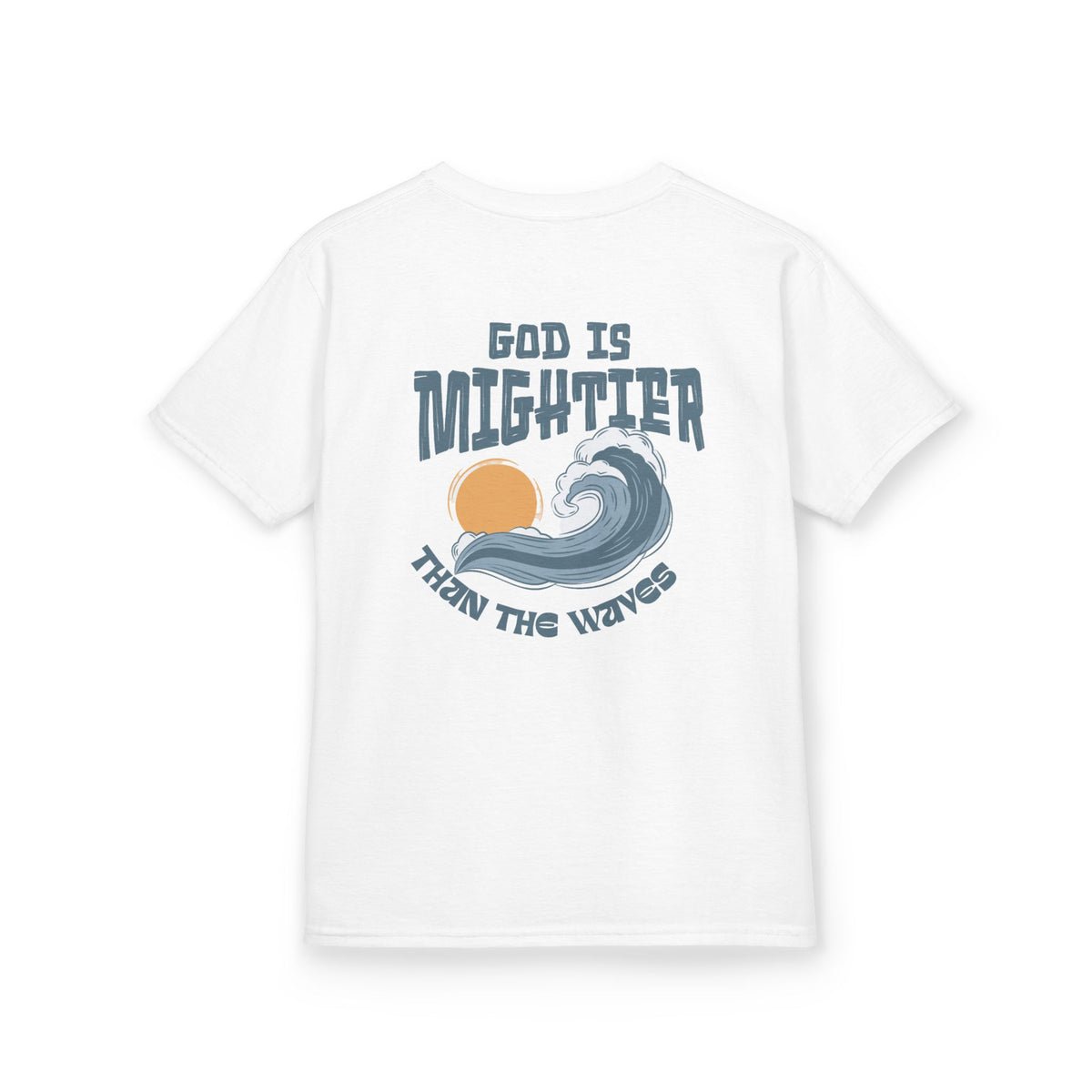 God Is Mightier Than The Waves Youth Tee